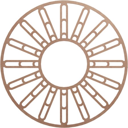Ekena Millwork Hale Wood Fretwork Pierced Ceiling Medallion, Wood (Paint Grade), 40"OD x 14 1/2"ID x 3/8"T CMWP40X40X0375HHMF